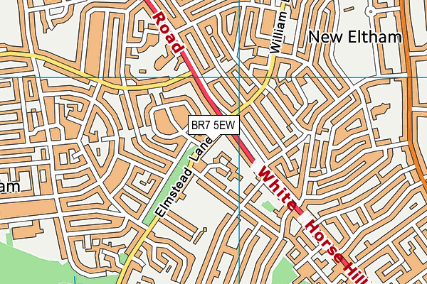 BR7 5EW map - OS VectorMap District (Ordnance Survey)