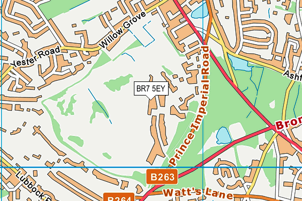 BR7 5EY map - OS VectorMap District (Ordnance Survey)