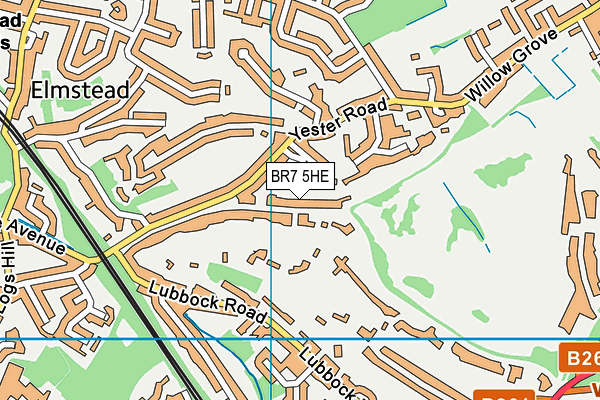 BR7 5HE map - OS VectorMap District (Ordnance Survey)