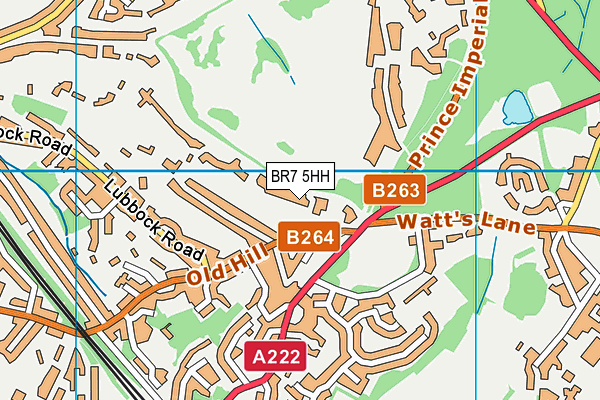 BR7 5HH map - OS VectorMap District (Ordnance Survey)