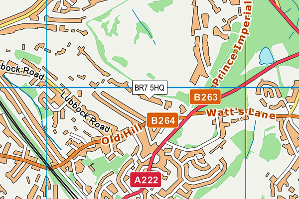BR7 5HQ map - OS VectorMap District (Ordnance Survey)