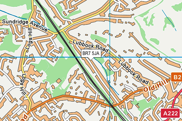 BR7 5JA map - OS VectorMap District (Ordnance Survey)