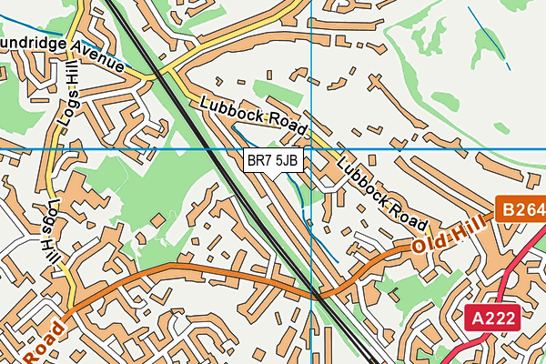 BR7 5JB map - OS VectorMap District (Ordnance Survey)