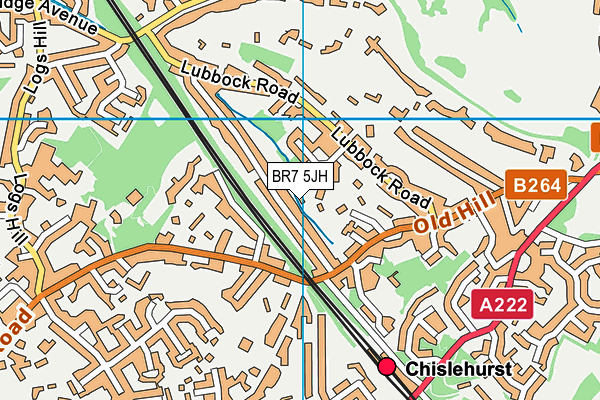 BR7 5JH map - OS VectorMap District (Ordnance Survey)