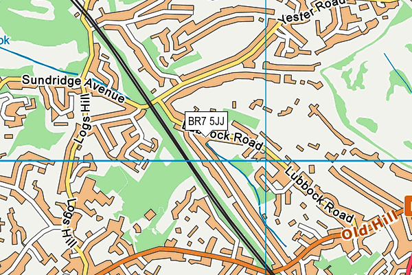 BR7 5JJ map - OS VectorMap District (Ordnance Survey)
