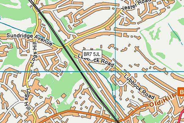 BR7 5JL map - OS VectorMap District (Ordnance Survey)