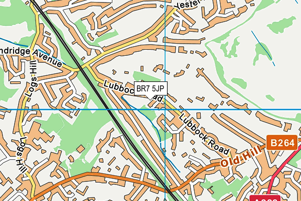 BR7 5JP map - OS VectorMap District (Ordnance Survey)