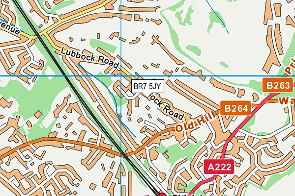 BR7 5JY map - OS VectorMap District (Ordnance Survey)