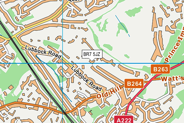 BR7 5JZ map - OS VectorMap District (Ordnance Survey)