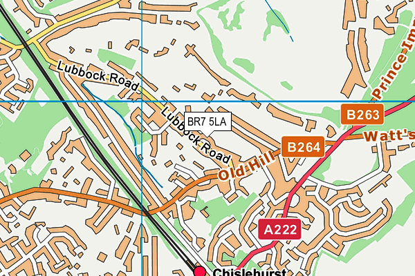 BR7 5LA map - OS VectorMap District (Ordnance Survey)
