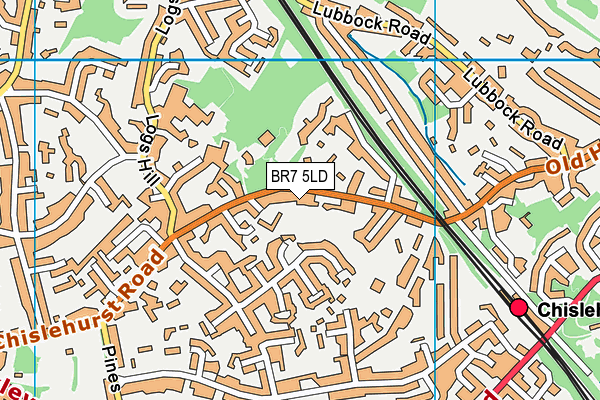 BR7 5LD map - OS VectorMap District (Ordnance Survey)