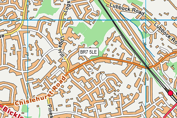 BR7 5LE map - OS VectorMap District (Ordnance Survey)
