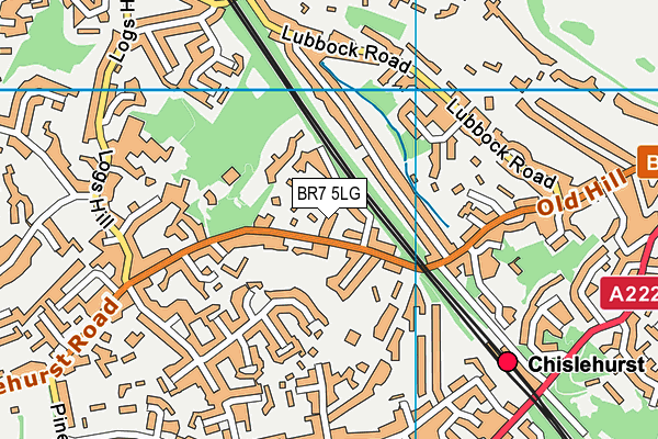 BR7 5LG map - OS VectorMap District (Ordnance Survey)