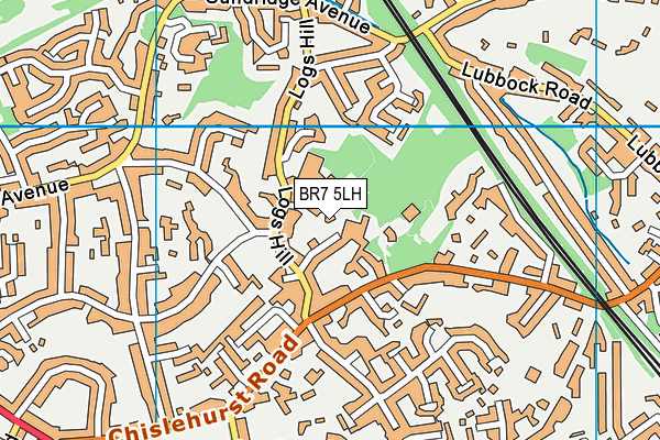 BR7 5LH map - OS VectorMap District (Ordnance Survey)