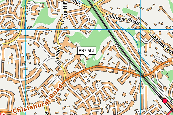 BR7 5LJ map - OS VectorMap District (Ordnance Survey)