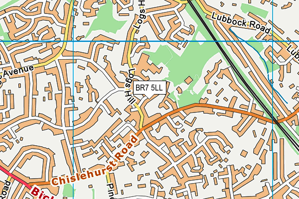 BR7 5LL map - OS VectorMap District (Ordnance Survey)