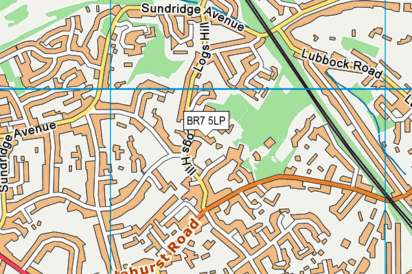 BR7 5LP map - OS VectorMap District (Ordnance Survey)