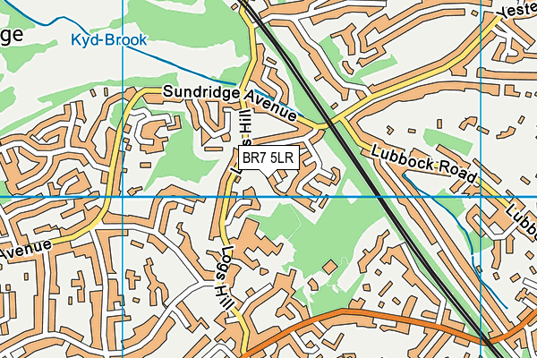 BR7 5LR map - OS VectorMap District (Ordnance Survey)