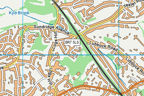 BR7 5LS map - OS VectorMap District (Ordnance Survey)