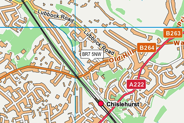 BR7 5NW map - OS VectorMap District (Ordnance Survey)