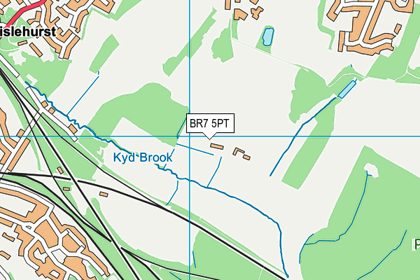 BR7 5PT map - OS VectorMap District (Ordnance Survey)