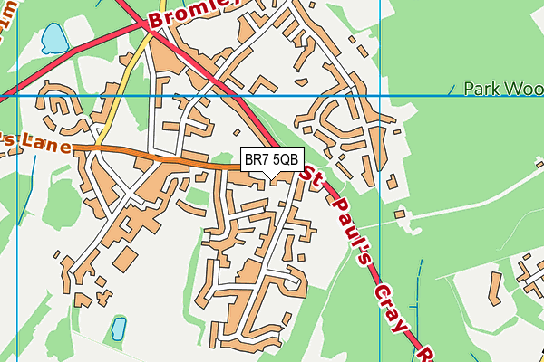 BR7 5QB map - OS VectorMap District (Ordnance Survey)