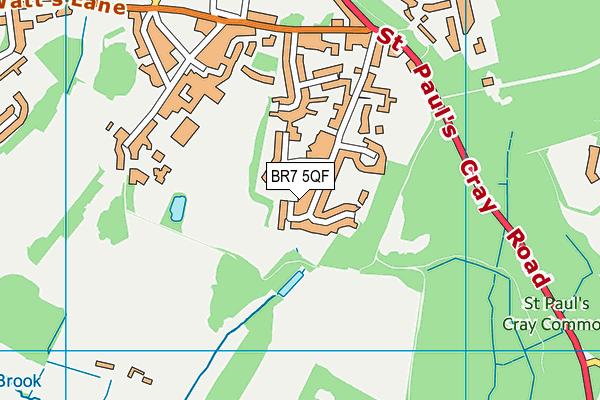 BR7 5QF map - OS VectorMap District (Ordnance Survey)