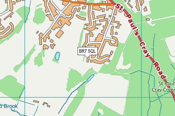 BR7 5QL map - OS VectorMap District (Ordnance Survey)