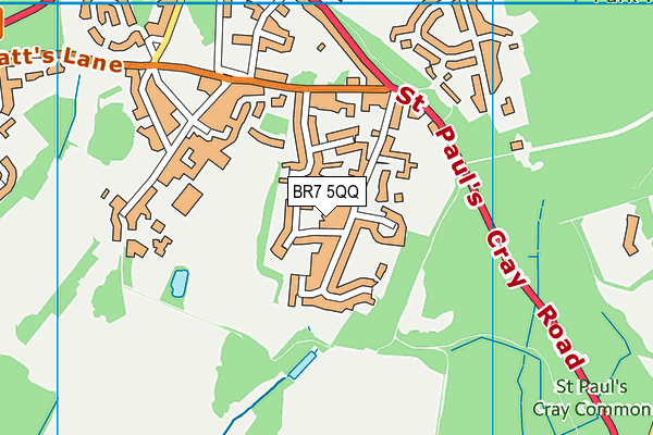 BR7 5QQ map - OS VectorMap District (Ordnance Survey)
