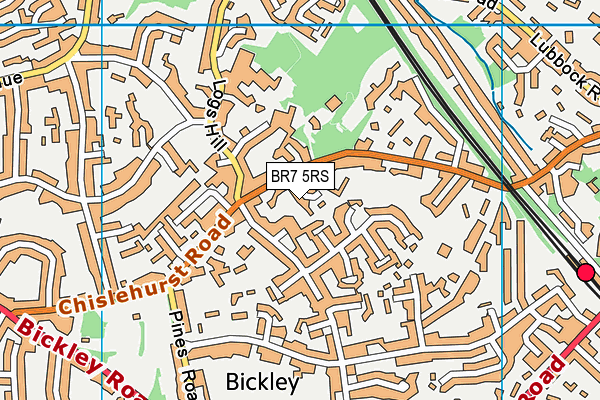 BR7 5RS map - OS VectorMap District (Ordnance Survey)