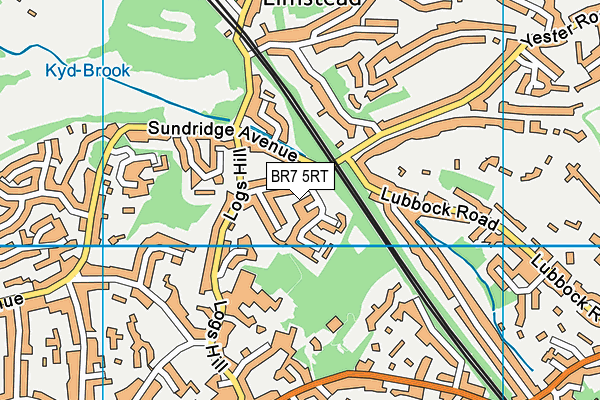 BR7 5RT map - OS VectorMap District (Ordnance Survey)