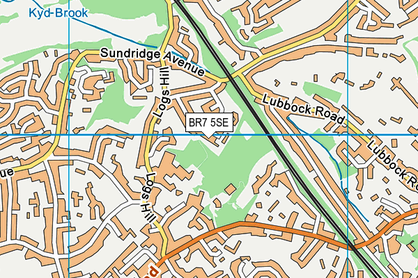 BR7 5SE map - OS VectorMap District (Ordnance Survey)