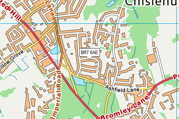 BR7 6AE map - OS VectorMap District (Ordnance Survey)