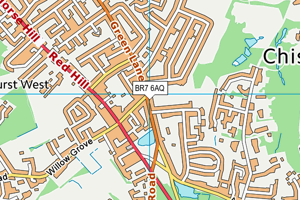 BR7 6AQ map - OS VectorMap District (Ordnance Survey)