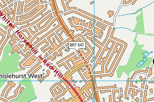 BR7 6AT map - OS VectorMap District (Ordnance Survey)
