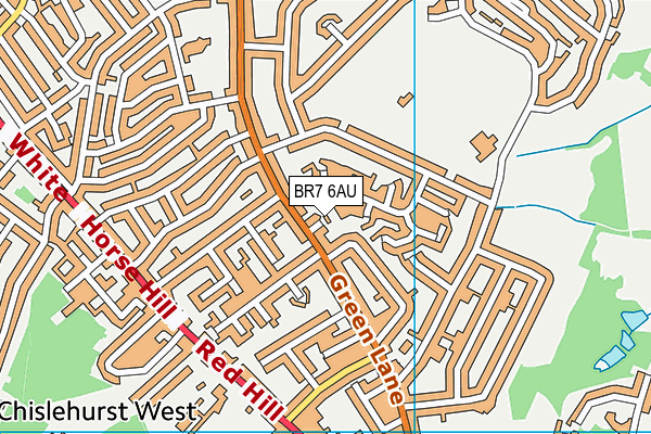 BR7 6AU map - OS VectorMap District (Ordnance Survey)