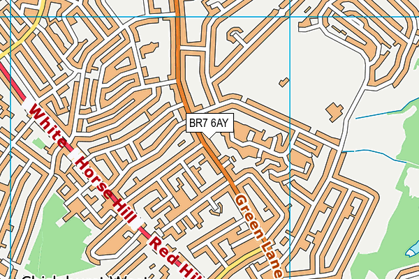 BR7 6AY map - OS VectorMap District (Ordnance Survey)