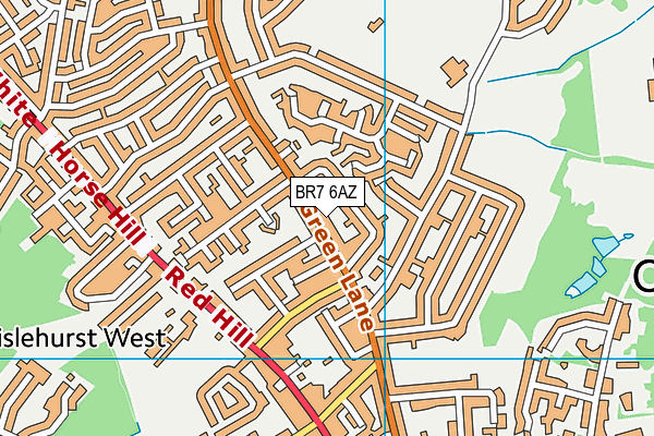 BR7 6AZ map - OS VectorMap District (Ordnance Survey)