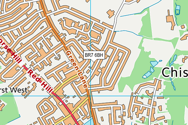 BR7 6BH map - OS VectorMap District (Ordnance Survey)