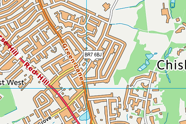 BR7 6BJ map - OS VectorMap District (Ordnance Survey)