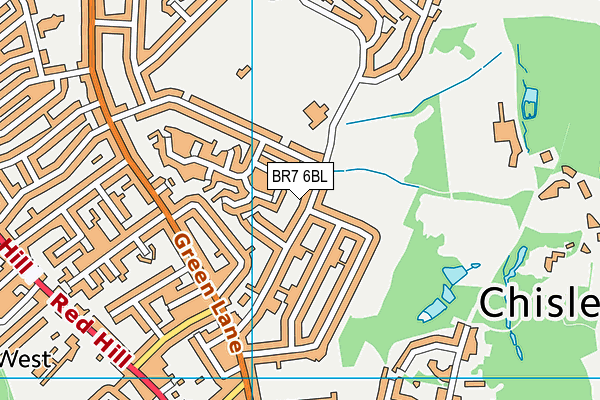 BR7 6BL map - OS VectorMap District (Ordnance Survey)