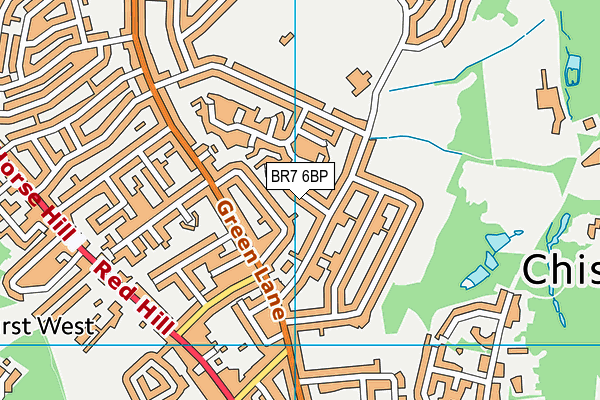 BR7 6BP map - OS VectorMap District (Ordnance Survey)