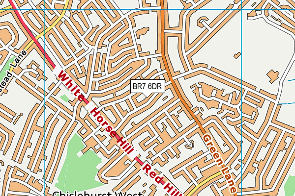 BR7 6DR map - OS VectorMap District (Ordnance Survey)