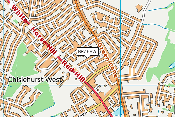 BR7 6HW map - OS VectorMap District (Ordnance Survey)