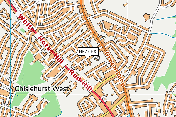 BR7 6HX map - OS VectorMap District (Ordnance Survey)