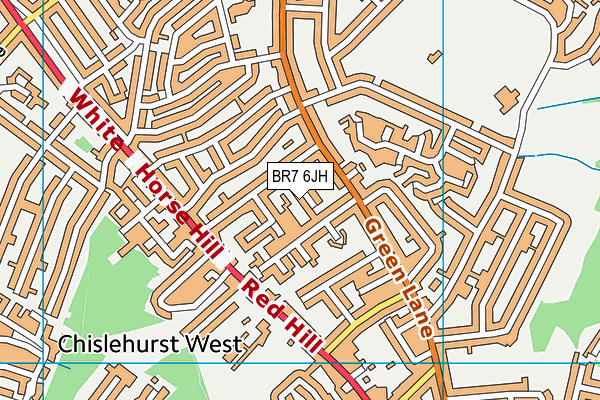 BR7 6JH map - OS VectorMap District (Ordnance Survey)