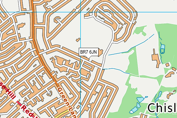 BR7 6JN map - OS VectorMap District (Ordnance Survey)