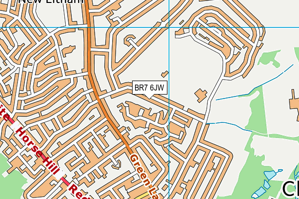 BR7 6JW map - OS VectorMap District (Ordnance Survey)
