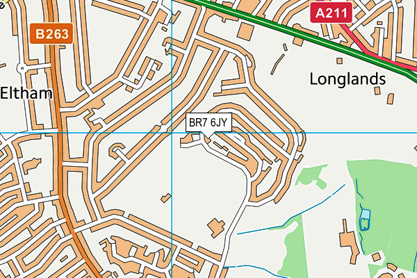 BR7 6JY map - OS VectorMap District (Ordnance Survey)