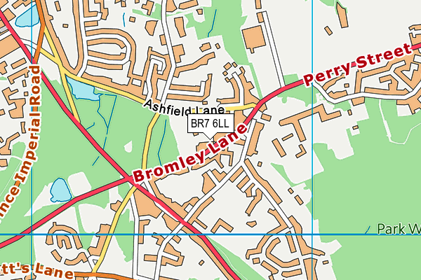 BR7 6LL map - OS VectorMap District (Ordnance Survey)